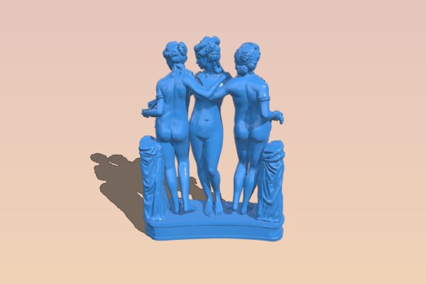 The Three Graces at The Louvre, Paris | 3d print model