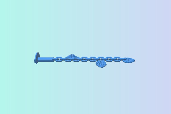 Small bird twist-in hanging chain toy with vine leaf charms | 3d print model