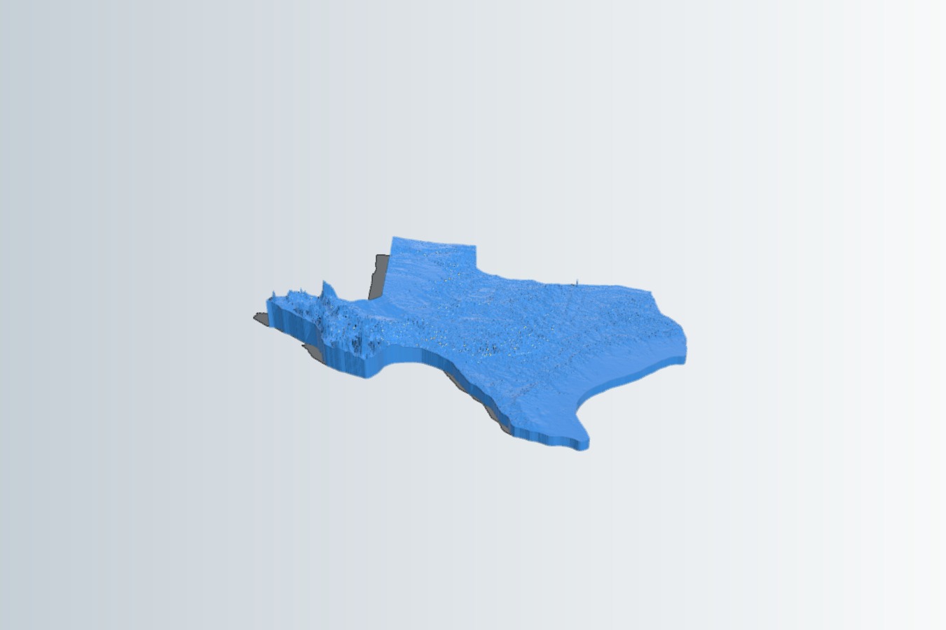 Texas elevation map