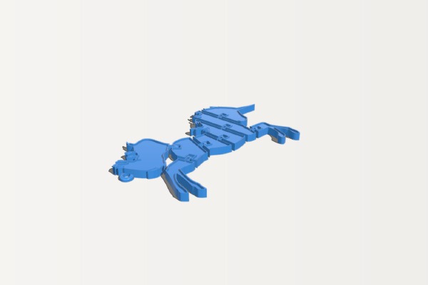 Flexi Unicorn keychain | 3d print model