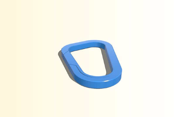 Asymmetric Carabiner | 3d print model