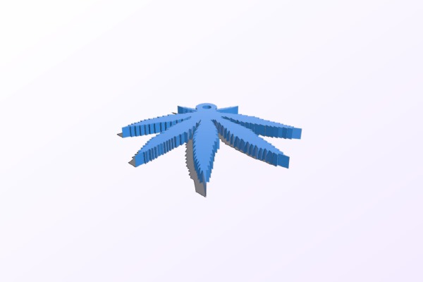 Cannabis Keychain | 3d print model