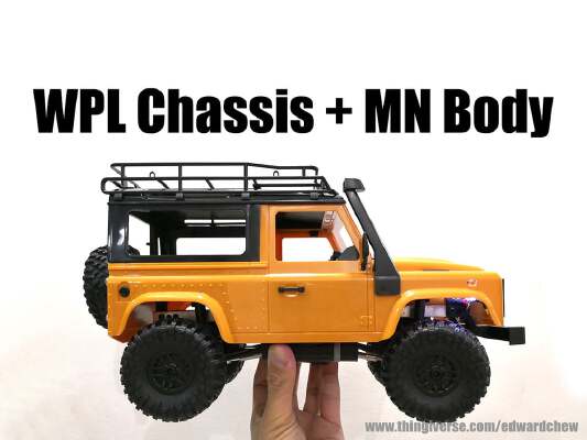 MN D90 Body on WPL RC Chassis Conversion Kit | 3d print model