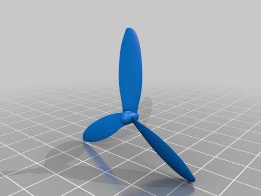 3-blade hubsan-style propellers for brushed micro drone | 3d print model