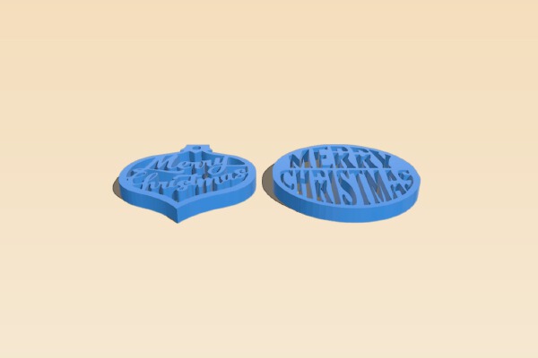 Merry Christmas earrings | 3d print model