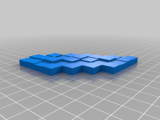 Space Invaders Pixel Flower | 3d print model