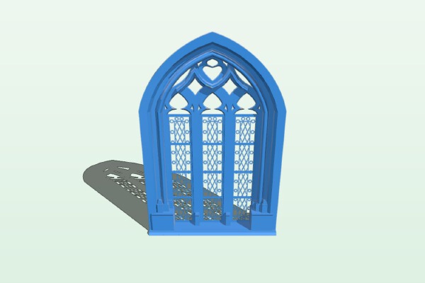 gothic window - gubbins | 3d print model