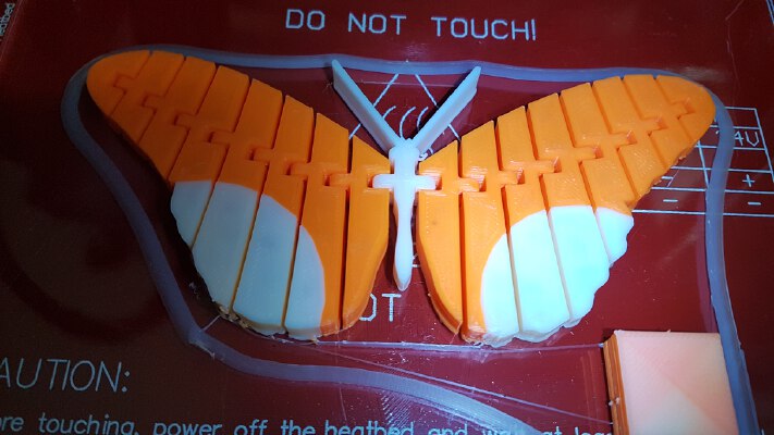 Articulated Butterfly Remix - Dual color | 3d print model