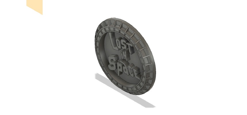 Lost in Space Logo Plaque_Coaster | 3d print model