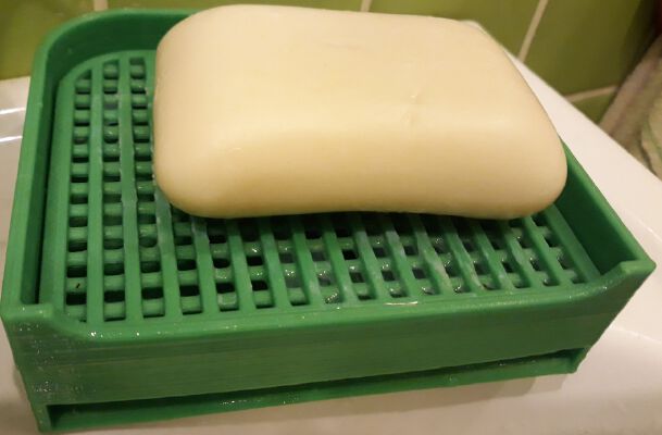 Soap holder with water drain (just another) | 3d print model