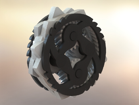 Semi-Planetary Ring Gear Reverser Widget | 3d print model