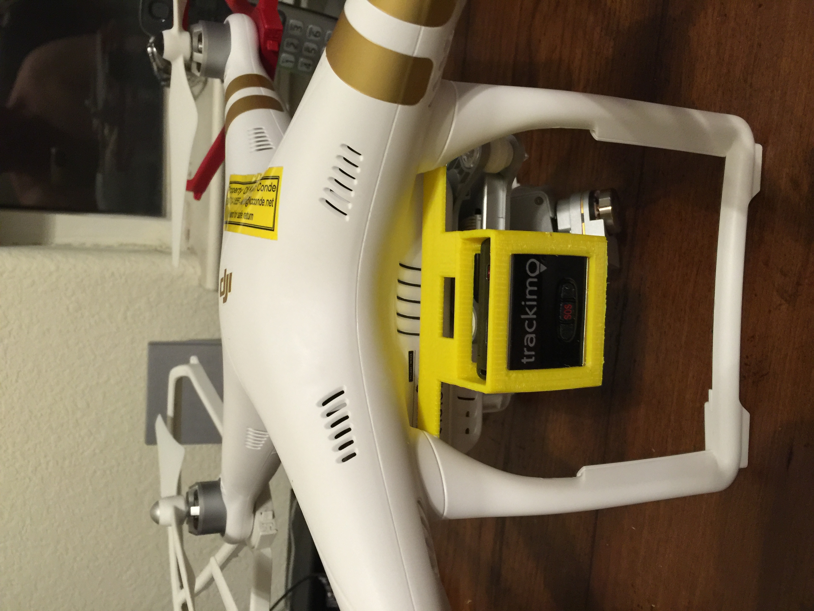Trackimo GPS tracer mount for Phantom 3 Professional
