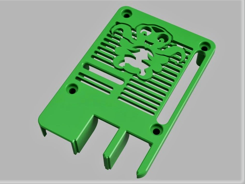 Raspberry Pi 3 B_B+ & 4B case with OctoPrint Logo