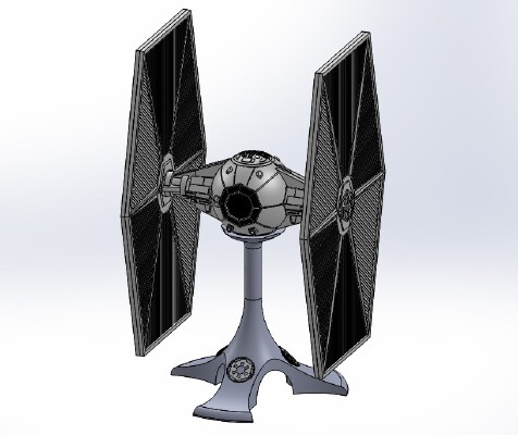Tie Fighter With Stand | 3d print model