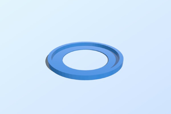Adafruit Goggle neopixel bezel and backing disc washer | 3d print model
