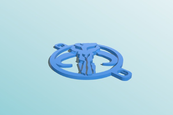 Mandalorian Cooling Fan Cover Resized for Da Vinci Mini | 3d print model