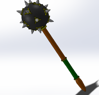Hawk Girl Mask & Mace | 3d print model