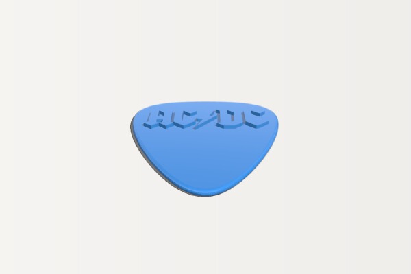 AC DC Guitar Pick | 3d print model