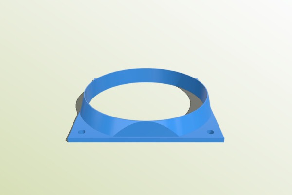 raccordo ventola _ tubo da 125mm __  fitting fan _ pipe 125mm | 3d print model