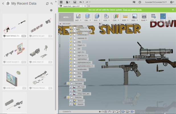 team fortress 2 smg | 3d print model