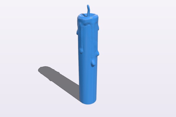 Fake Taper Candle with drippy wax | 3d print model