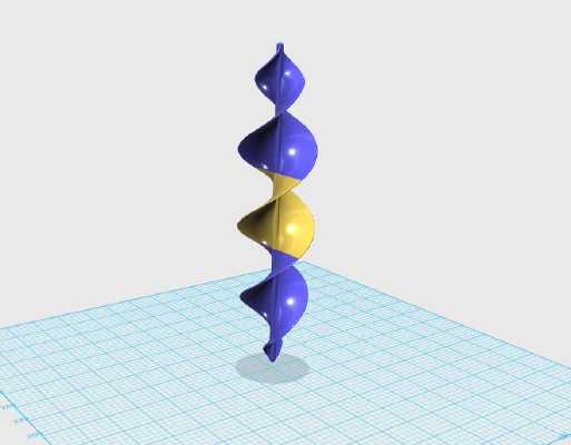 Let the Wind play. Stackable Helix w_o Supports for Decoration. | 3d print model