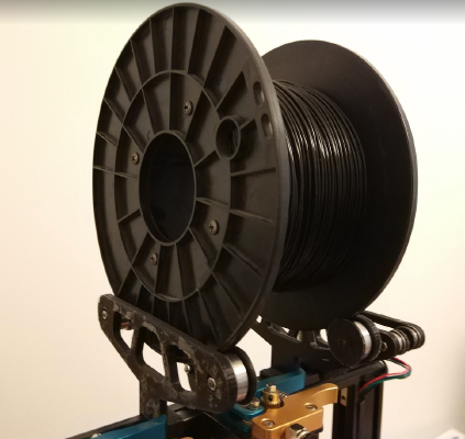 Tool less Aluminum profile top spool mount+ guide and cleaner | 3d print model