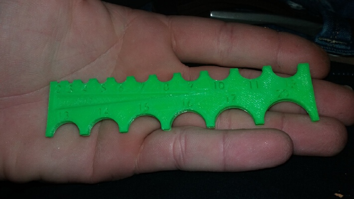 Radius ruler _ régle pour rayon | 3d print model