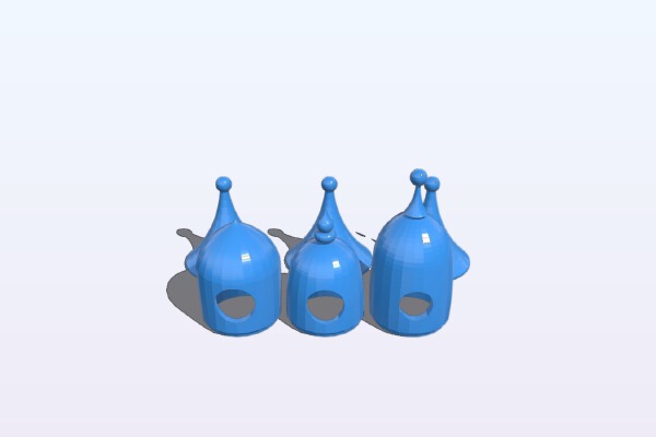 3 Bird Houses - Christmas Ornaments | 3d print model