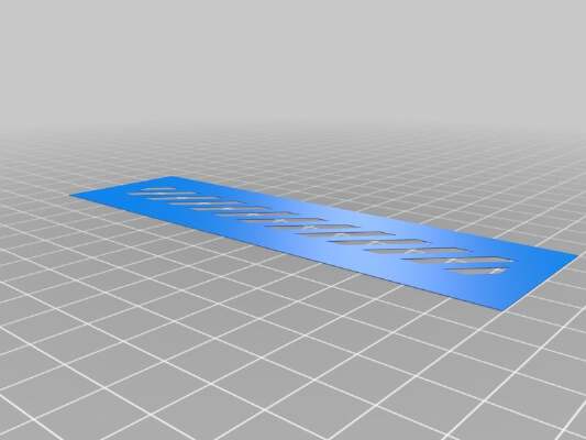 Airbrush Stencil/Template Hazard Stripes | 3d print model