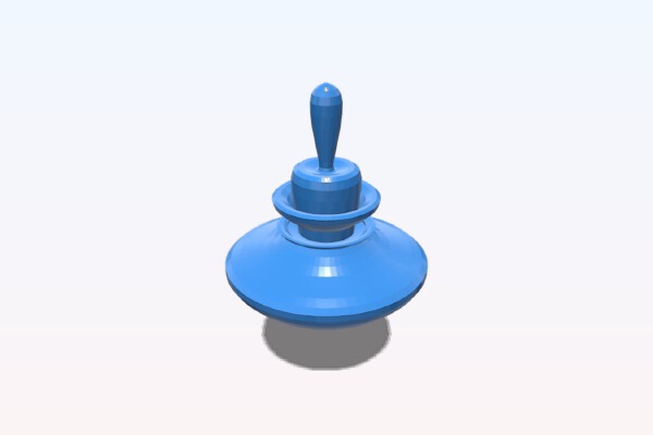 Spinning top Yula with lid | 3d print model