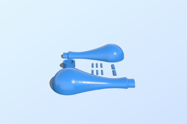 Chisel_ File Handle - Bulb-Style End | 3d print model