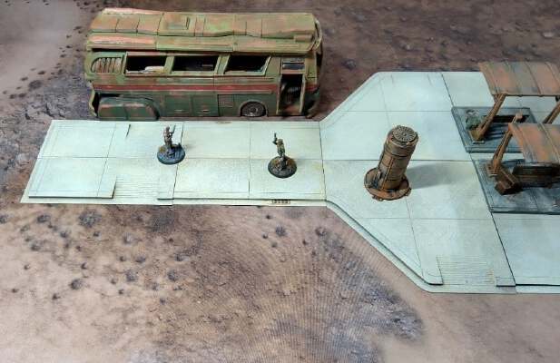 City Streets Median Square Corner Curb Tile Set | 3d print model