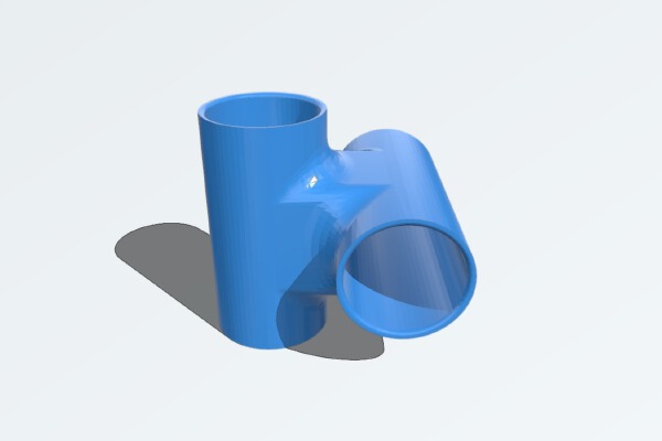 PVC Tube Connector For Framing Boat Covers, etc. | 3d print model