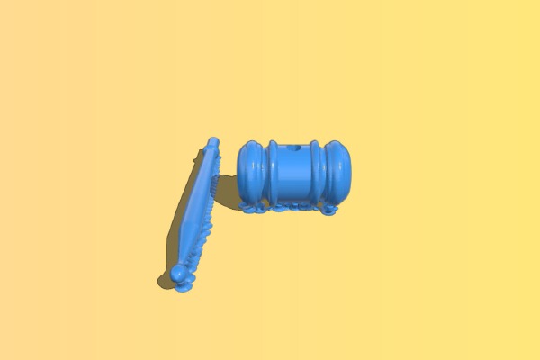 Judges Gavel head and handle Remix | 3d print model