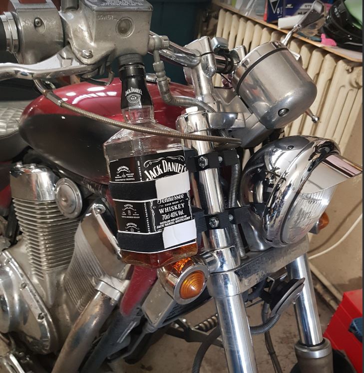 Support bouteille pour moto