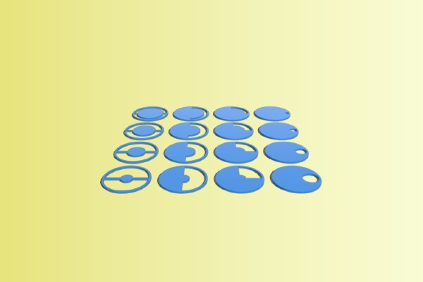 parametrised microscope darkfield masks | 3d print model