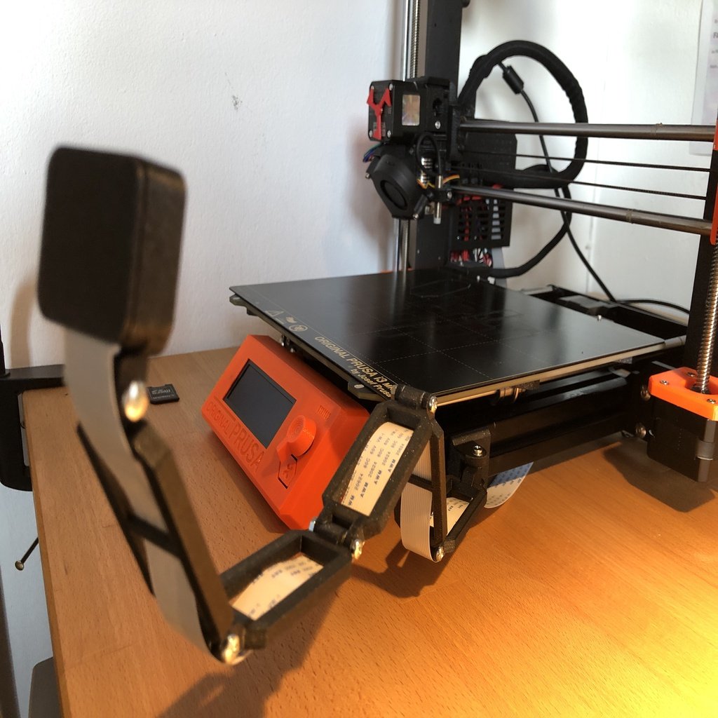 Prusa MK3S Raspberry Pi Camera Mount - by Clip-Fastening