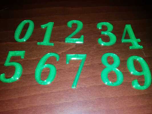 Numbers 0 to 9 | 3d print model