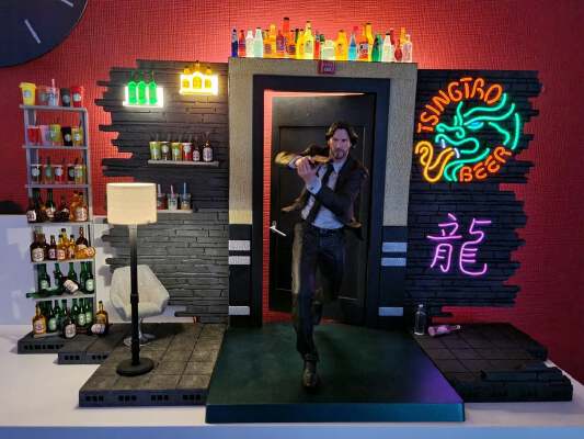 John Wick (Diamond Select) Brick EL Wire (Fake Neon) Wall Add-On | 3d print model