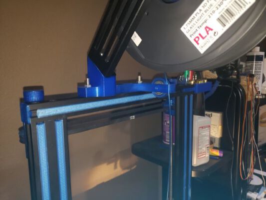 Tilted Spool Holder Adapter for Direct Drive on Ender 3 with Guide Wheel | 3d print model