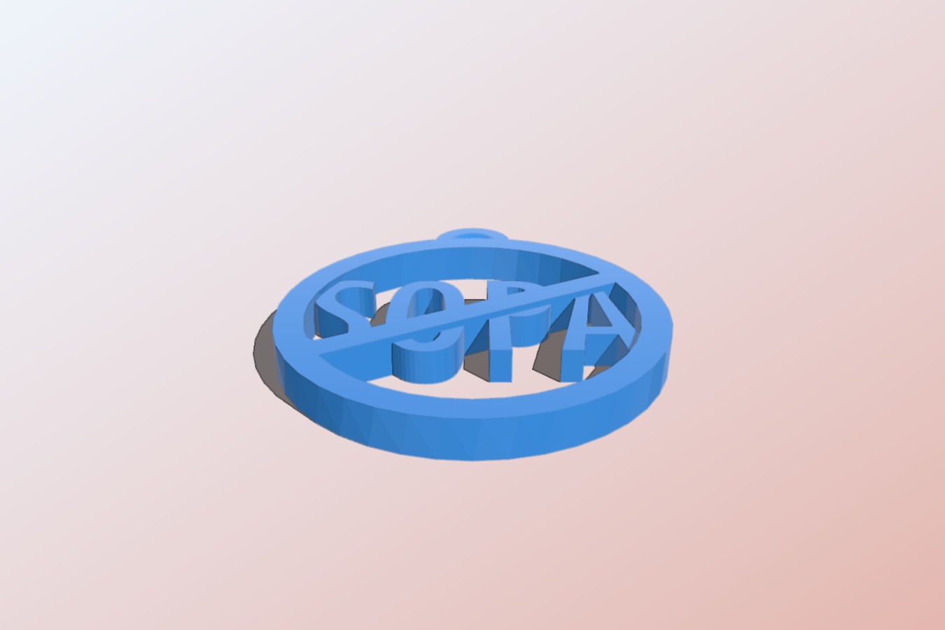 Stop SOPA necklace pendant