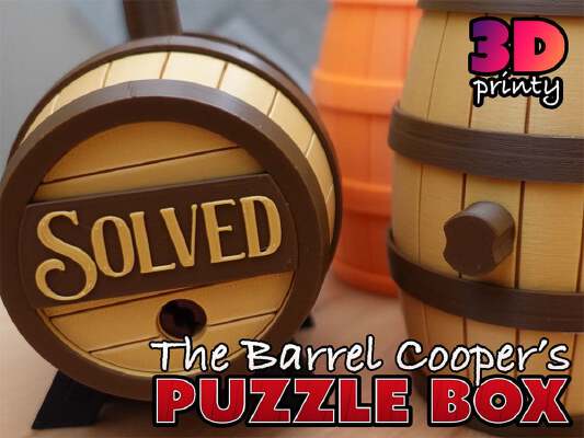 The Barrel Cooper's Puzzle Box (Difficult!) | 3d print model
