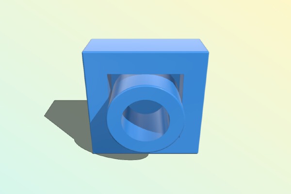 Plate, 1x1, studs on both sides | 3d print model