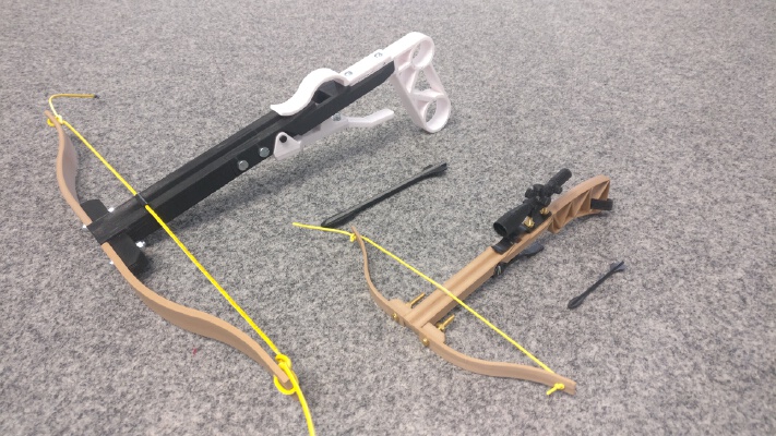 Crossbow Western style (splitted body for larger scale) | 3d print model