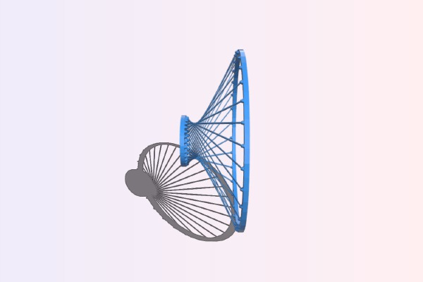 Hyperboloid created in PARTsolutions | 3d print model