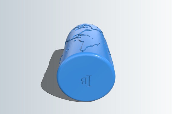 World map pen holder | 3d print model