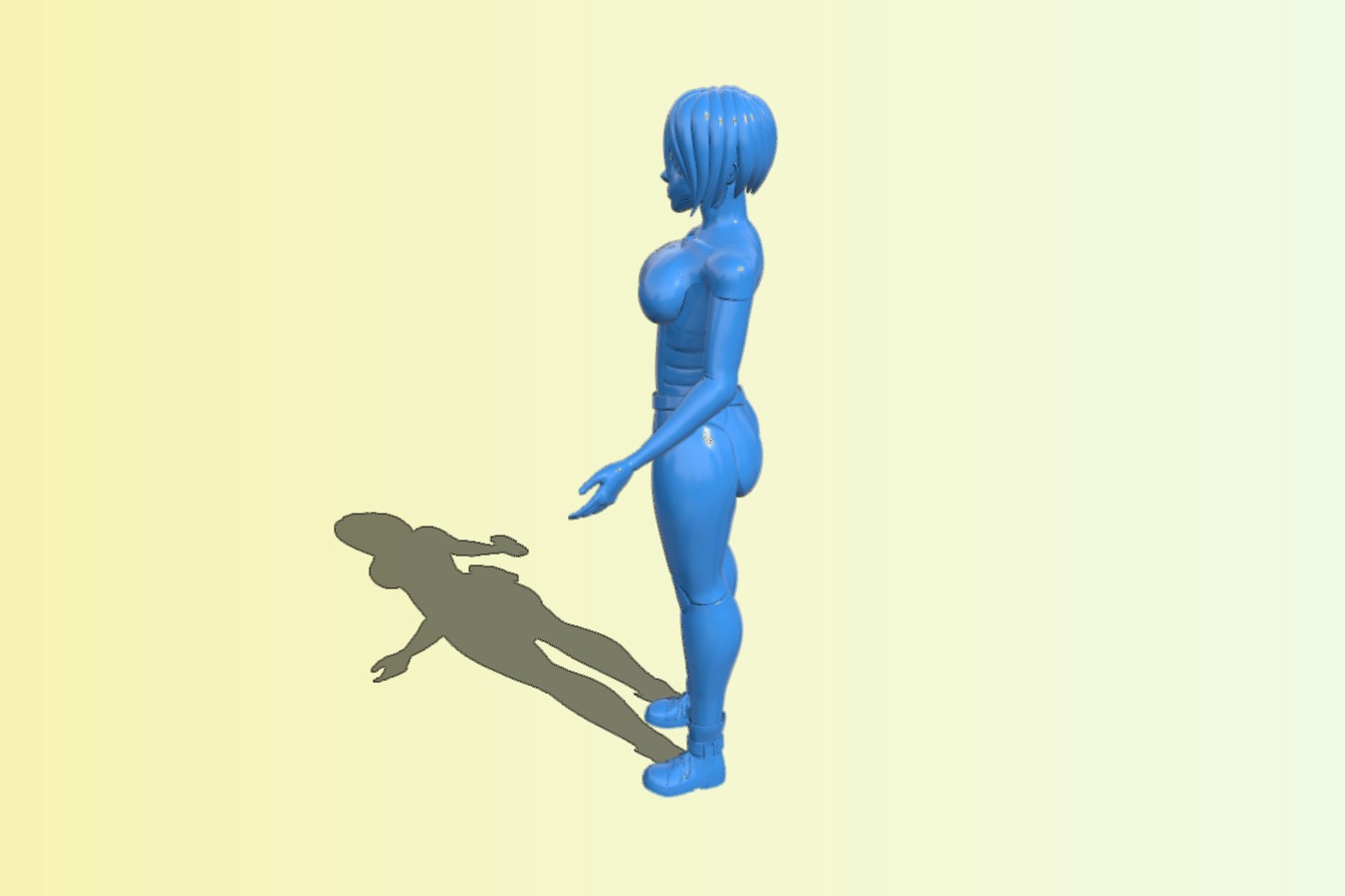 Future female police officer B0012440 3d model file for 3d printer