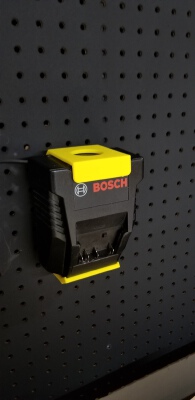 Bosch BC660 battery charger pegboard mount | 3d print model