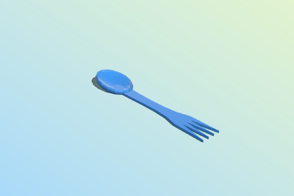 Supportless spork and fork | 3d print model